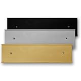 8 x 2 Wall or Door Nameplate Holder with Clear Plastic Insert - Pack of 10 (Black)