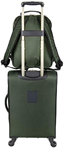 Kenneth Cole Reaction Women's Chelsea 2-Piece 20" Expandable 4-Wheel Carry-On Suitcase & Matching 15" Laptop Backpack, Olive 3 Kenneth Cole Reaction Women's Chelsea 2-Piece 20" Expandable 4-Wheel Carry-On Suitcase & Matching 15" Laptop Backpack, Olive