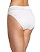 Warner's Women's No Pinching No Problems Lace Hi Cut Brief Panty, White, 7 (Large)