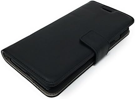 DFY Mobile Leather Wallet Case for Iphone 8/7 Plus - with Protective cover and Magnetic Closure (Black)