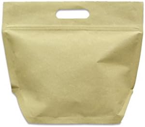 25 Pack,Stand-up Zipper Foil Lined Food Bag, Kraft With Gusset, Leak Proof, Take and Go