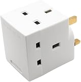 SHPELEC 13A 3-Way Fused Adaptor Triple Plug Outlet with Surge Protection view 3