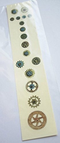 Fretboard Markers Inlay Sticker Decals for Guitar Bass - Steampunk Gears - Thumbnail 2