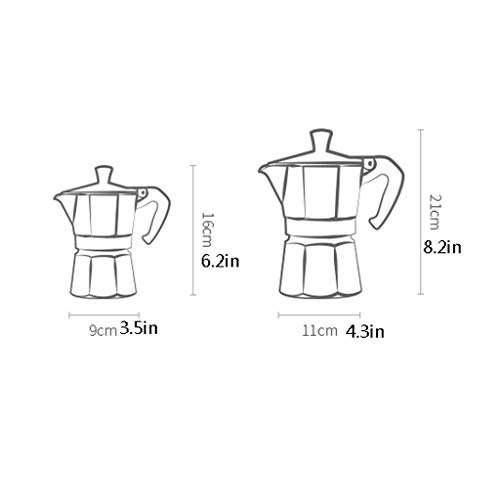 Zlw-shop Espressokocher Mokka Pot Kaffeekanne Espresso Espresso Haushalt Mokka Kaffeekanne Kaffeemaschine Brewer… – Bild 3