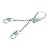 3M Protecta PRO 1350200 22" Chain Rebar Assembly For Positioning, Steel Rebar Hook At Center, Snap Hooks At Leg Ends, 310-Pound Capacity, Silver