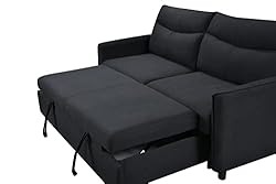 ERYE 3 in 1 Upholstered Futon Loveseat Convertible