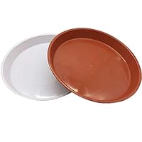 AODEW 2Pcs Round Plant Saucer Trays Plastic Plant Pot Saucers Trays Inner Diameter 7-15.5 inch