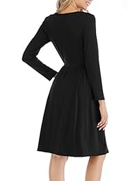 Vestido básico plisado de cintura imperio modal súper suave Basic Faith S-3XL para mujer con bolsillos