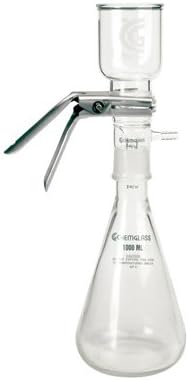 ChemglassCG-1424-05 Series CG-1424 Filter Flask for Vacuum Filtration Using 47 mm Membranes, 4 L Capacity, 40/35 Joint, Plastic Coated
