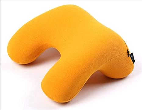 Amazon ネックピロー 首枕 低反発 クッション 飛行機 長距離バス トラベル ピロー 学校 オフィス 昼寝 まくら 枕 マット おしゃれ 父の日 母の日 敬老 プレゼント 見舞い 黄色 携帯枕 オンライン通販