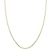Kooljewelry 10k Yellow Gold 1.4mm Flat Oval Link Chain Necklace (16, 18, 20, 22, 24 or 30 inch)