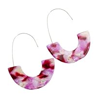 LLtidmsWL Earrings Fashion Semicircle Shape Charm Acrylic Earrings Women Statement Jewelry Gift Light Purple