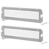 BABY JOY Double Sided Bed Rail Guard, 2 Pack, Extra