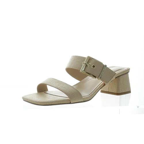 Calvin Klein Women's Averie Heeled Sandal, Light Natural 110, 11