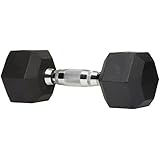 AmazonBasics Rubber Encased Hex Dumbbell