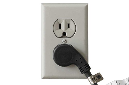 1ft Ultra Low Profile Angle NEMA 5-15P to 5-15R with 12 inches 16/3 AWG SJT