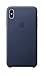 Apple Leather Case (for iPhone Xs Max) - Midnight Blue