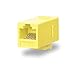 VCE UL-Listed CAT6 Keystone Coupler 5-Pack, Ethernet Coupler Female to Female, RJ45 Coupler for CAT6/CAT5e/CAT5, Keystone Jack, Yellow