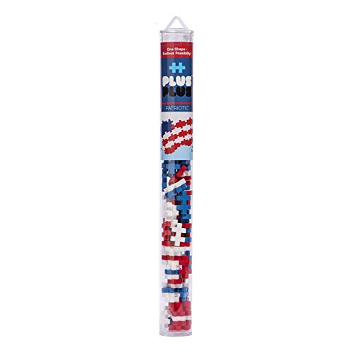 PLUS PLUS - Open Play - Patriotic Tube - 70 pc