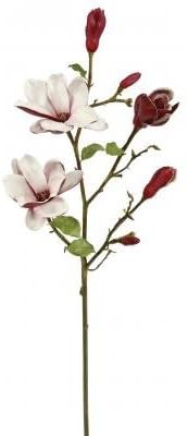 Silk Flowers Artificial 95609.BU Tree Magnolia Branch-Burgundy