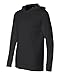 Bella + Canvas Unisex Jersey Long-Sleeve Hoodie L BLACK