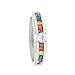 FlameReflection Stainless Steel Unisex Lesbian Gay Pride Wedding Band Rainbow Cubic Zirconia Ring size 5-13