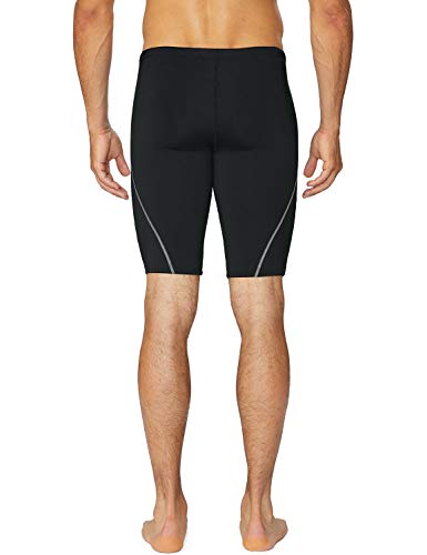 Baleaf Men's Athletic Durable Training Polyester Jammer Swimsuit Black 36
