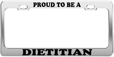 PANGERA PROUD TO BE A DIETITIAN License Plate Frame Tag Holder Car Truck Accessory Gift