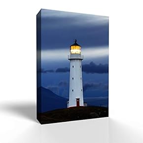 Canvas Wall Art Lighthouse Pictures Home Wall Decorations for Bedroom Living Room Paintings Canvas Prints Framed - 12x18 inches