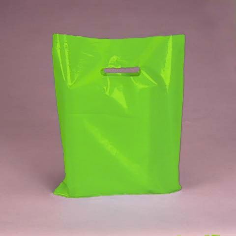 50 Pc Lime Green Premium Low Density 9x12 Inch Plastic Merchandise Bags