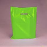 50 Pc Lime Green Premium Low Density 9x12 Inch Plastic Merchandise Bags