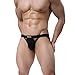 MuscleMate Premium Men's JockStrap Men's Hot Thong Underwear Low Raise, Comfort, (XL, Black)