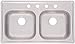 Kindred FMSB654NB Double Bowl Stainless Steel 33 x 19-Inch Top-mount Sink