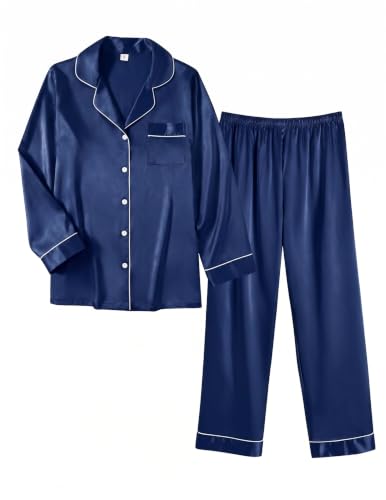 Ekouaer Satin Silk Pajamas