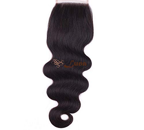 Amazon Com Luna Beauty 4x4 Human Hair Closure Body Wave