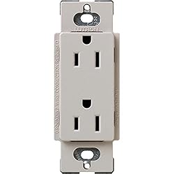 Lutron Claro 15 Amp Duplex Outlet, SCR-15-TP, Taupe