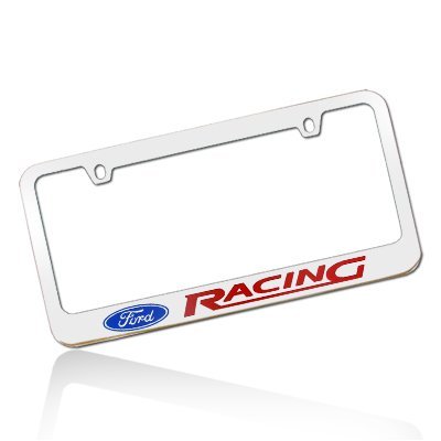 Ford RACING Chrome Brass License Plate Frame - Buy Online in UAE. | ford Products in the UAE