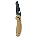 Benchmade - Mini Griptilian 557 Knife, Tanto Blade, Plain Edge, Coated Finish, Sand Handle