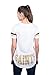 Ultra Game NFL New Orleans Saints Women's Jersey T Mesh Varsity Stripe Tee Shirt, White, X-Large