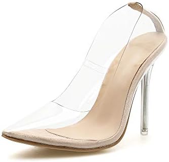 clear closed toe heels
