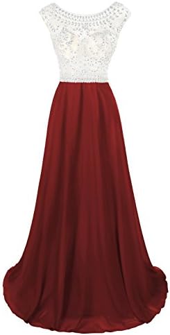 BetteresLife Cap 2017 Long Prom Dresses BoatNeck Beaded and Applique Wedding Dresses