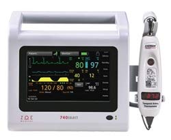 Masimo Zoe 740SELECT XMF00 Vital Signs Monitor w/NIBP, Exergen TemporalScannerTM Temp & Masimo SpO2