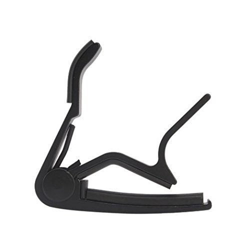 Asien Capo Single Handed Guitar Capo Quick Change for Guitars, Ukulele, Banjo, Mandolin, Bass, Black
