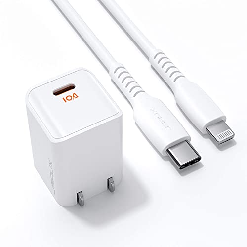 [Apple MFi Certified] 20W USB C Fast Charger with 6ft USBC to
