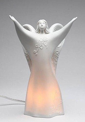 Festive "Worshiping Angel of Hope" White Porcelain Plug-in Night Light