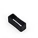 2x size 24mm black rubber silicone leather rubber replacement watch band strap loops keeper hoop buckle ratainer resin Men Women