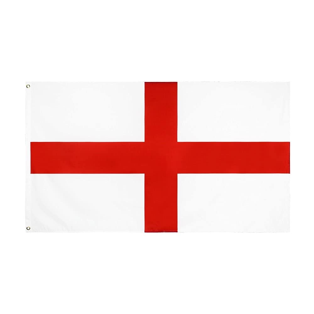eBoutik - Large England St Georges Flag - Great Britain English Patriotic Flag - Party Supplies For Football & Sports Events (90cm x 150cm Flag)
