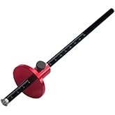 Adjustable Wheel Marking Gauge, Metric and Inch Scales Aluminum Alloy Wood Scriber Tool with Knurled Knob for Woodworking Mar