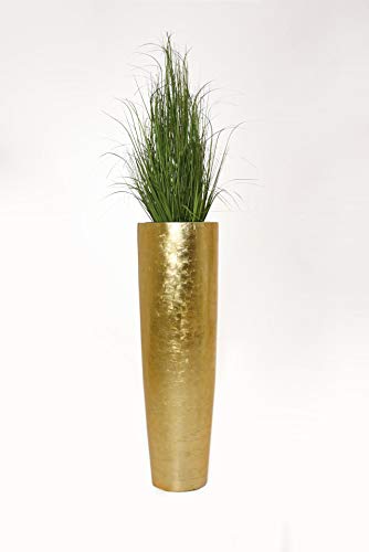 Vivanno Pflanzkübel Blumenkübel Bodenvase PILA Gold Hochglanz (120 x 37) – Bild 6