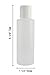Pinnacle Mercantile Easy Squeeze Plastic Bottles with Disc Flip Cap/Lid 4 oz Set of 8 Empty